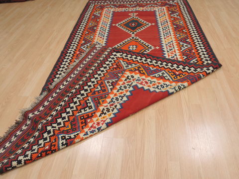 Kilim Red Runner Flat Woven 410 X 101 Area Rug 100-109905 Image 8