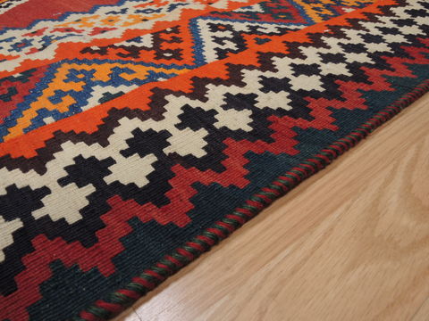 Kilim Red Runner Flat Woven 410 X 101 Area Rug 100-109905 Image 9
