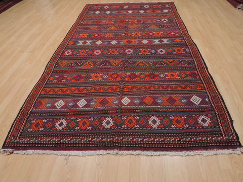 Kilim Red Runner Flat Woven 52 X 99 Area Rug 100-109906 Image 1
