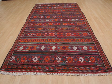 Kilim Red Runner Flat Woven 52 X 99 Area Rug 100-109906 Image 4