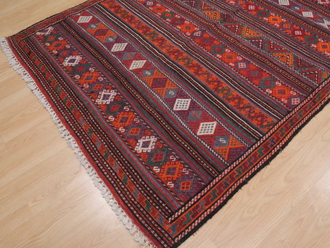Kilim Red Runner Flat Woven 52 X 99 Area Rug 100-109906 Image 5