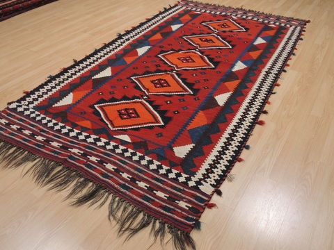 Kilim Red Flat Woven 50 X 93 Area Rug 100-109907 Image 3