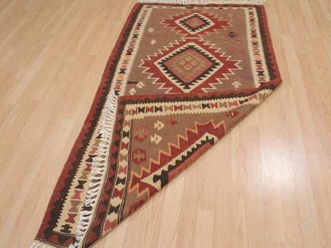 Kilim Brown Flat Woven 33 X 511 Area Rug 100-109911 Image 6