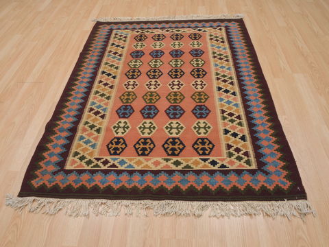 Kilim Brown Flat Woven 42 X 55 Area Rug 100-109912 Image 1