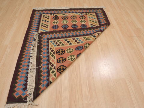 Kilim Brown Flat Woven 42 X 55 Area Rug 100-109912 Image 7