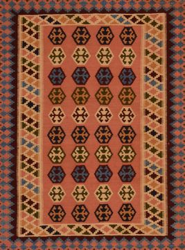 Kilim Brown Flat Woven 4'2" X 5'5"  Area Rug 100-109912