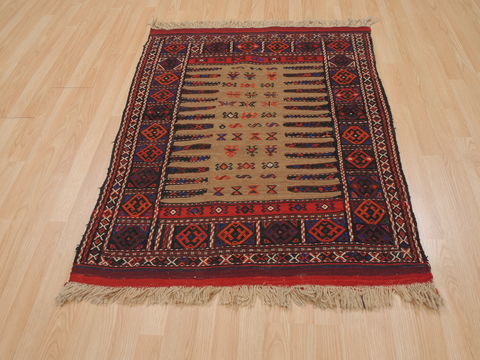 Kilim Red Square Flat Woven 33 X 33 Area Rug 100-109916 Image 1