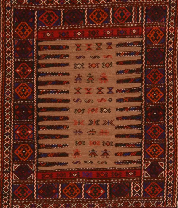 Kilim Red Square Flat Woven 33 X 33 Area Rug 100-109916 Image 0