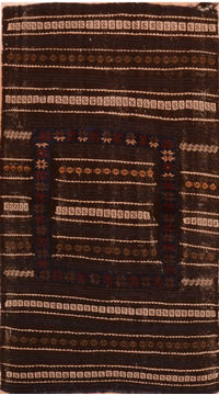 Kilim Brown Flat Woven 3'10" X 5'1"  Area Rug 100-109918