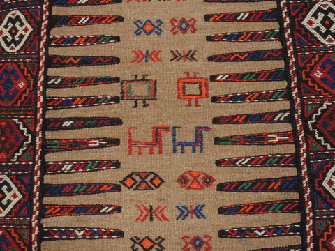 Kilim Red Square Flat Woven 36 X 44 Area Rug 100-109924 Image 4