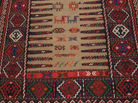 Kilim Red Square Flat Woven 36 X 44 Area Rug 100-109924 Image 5