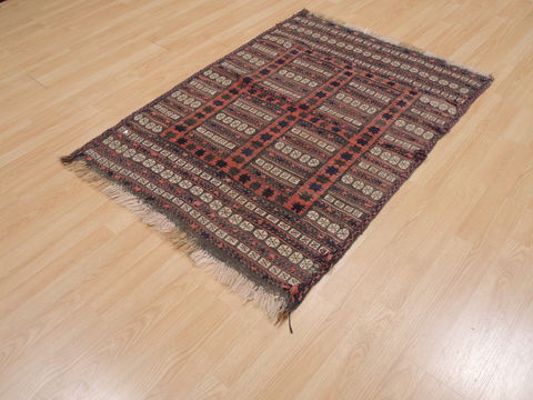 Kilim Brown Flat Woven 34 X 47 Area Rug 100-109927 Image 2