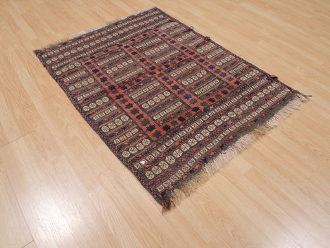 Kilim Brown Flat Woven 34 X 47 Area Rug 100-109927 Image 3