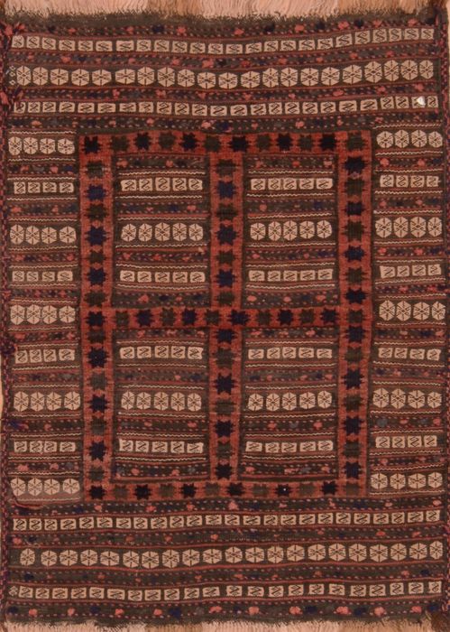 Kilim Brown Flat Woven 34 X 47 Area Rug 100-109927 Image 0