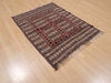 Kilim Brown Flat Woven 34 X 47 Area Rug 100-109927 Thumb 3