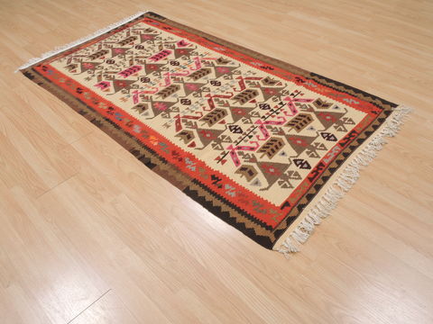 Kilim Red Flat Woven 35 X 62 Area Rug 100-109930 Image 3