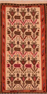 Kilim Red Flat Woven 3'5" X 6'2"  Area Rug 100-109930