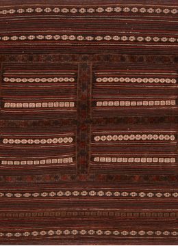 Turkish Kilim Brown Rectangle 3x5 ft Wool Carpet 109933