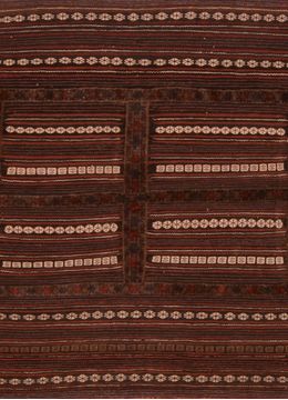 Kilim Brown Flat Woven 4'2" X 5'3"  Area Rug 100-109933