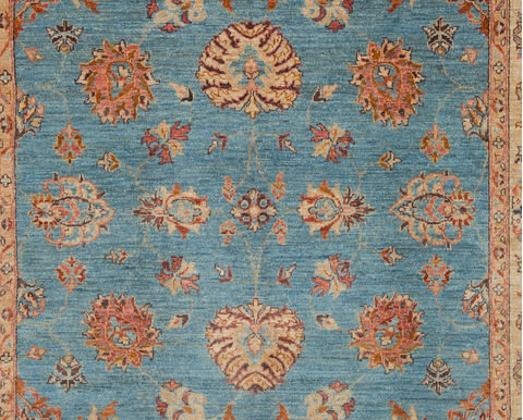 Chobi Blue Hand Knotted 66 X 911 Area Rug 700-109934 Image 1