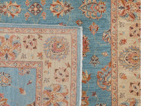 Chobi Blue Hand Knotted 66 X 911 Area Rug 700-109934 Image 3