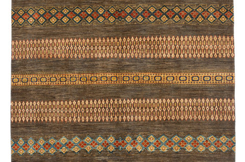 Modern Green Hand Knotted 67 X 102 Area Rug 700-109938 Image 1