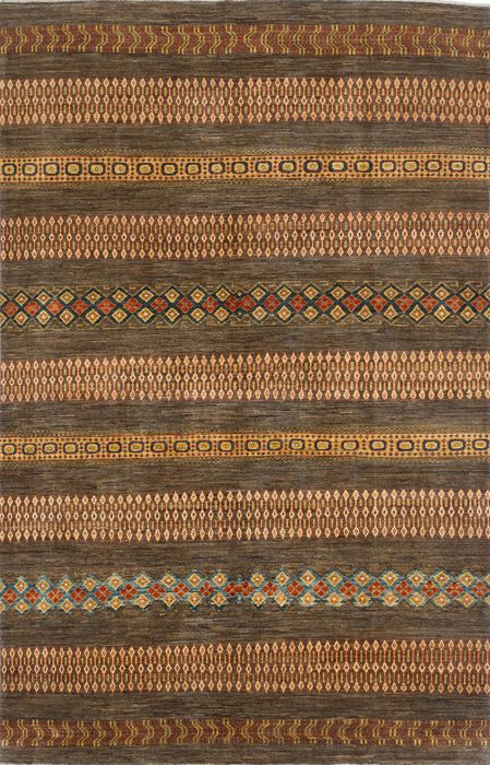 Modern Green Hand Knotted 67 X 102 Area Rug 700-109938 Image 0