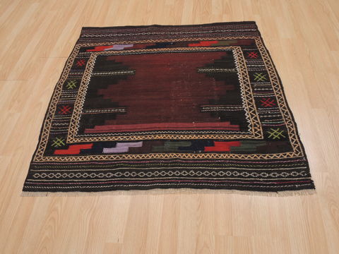 Kilim Brown Square Flat Woven 37 X 310 Area Rug 100-109942 Image 1