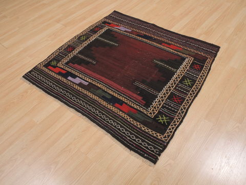 Kilim Brown Square Flat Woven 37 X 310 Area Rug 100-109942 Image 2