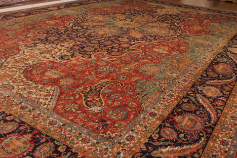 Tabriz Red Hand Woven 128 X 194 Area Rug 254-109951 Image 1