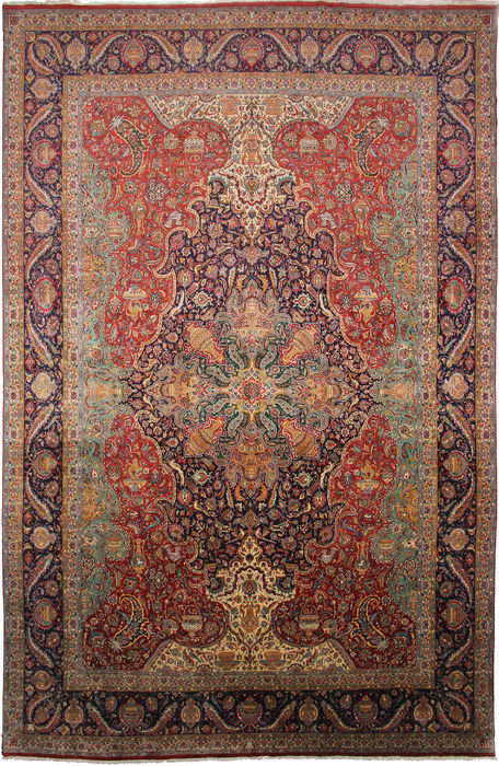 Tabriz Red Hand Woven 128 X 194 Area Rug 254-109951 Image 0