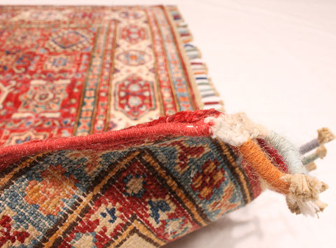 Kazak Red Hand Knotted 50 X 65 Area Rug 254-109958 Image 2