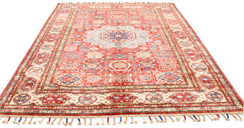 Kazak Red Hand Knotted 50 X 65 Area Rug 254-109958 Image 5