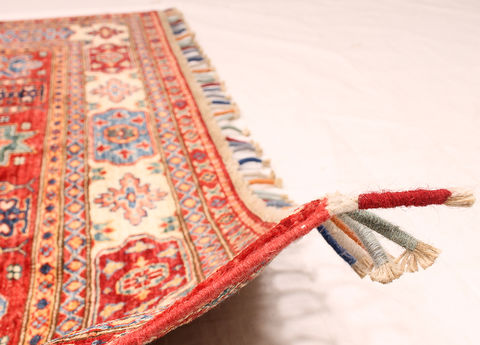 Kazak Multicolor Hand Knotted 51 X 68 Area Rug 254-109960 Image 2
