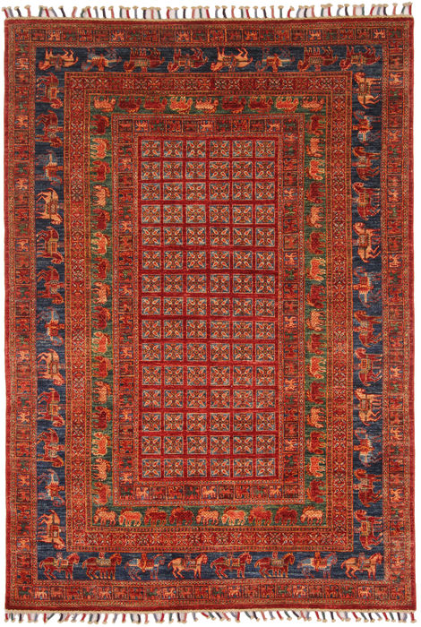 Kazak Red Hand Knotted 57 X 80 Area Rug 254-109961 Image 0