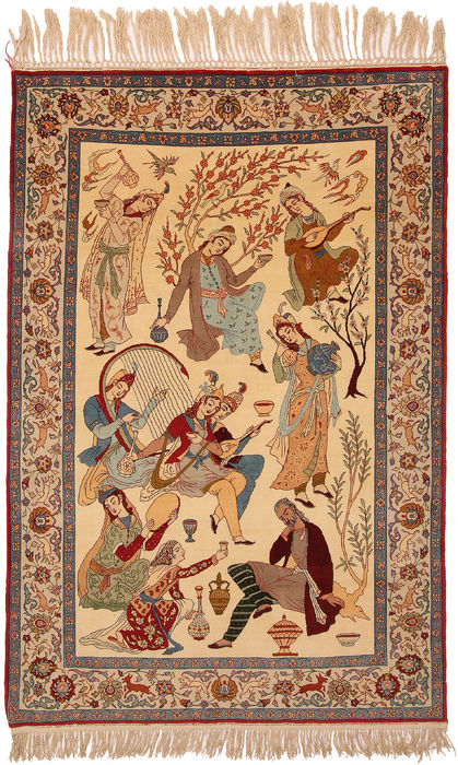 Isfahan Beige Hand Woven 49 X 71 Area Rug 254-109963 Image 0
