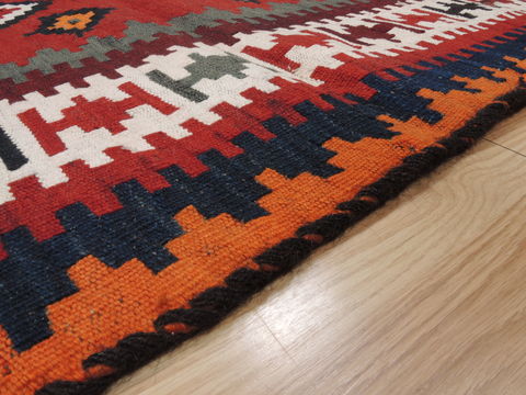 Kilim Red Runner Flat Woven 34 X 99 Area Rug 253-109968 Image 5