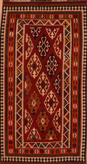 Kilim Red Flat Woven 57 X 108 Area Rug 100-109971 Image 0