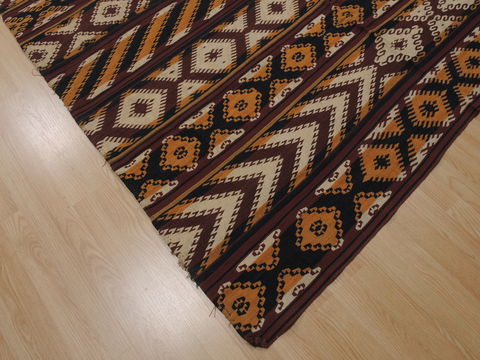 Kilim Orange Flat Woven 66 X 139 Area Rug 100-109974 Image 4
