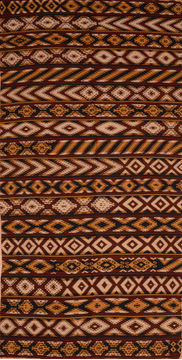 Kilim Orange Flat Woven 6'6" X 13'9"  Area Rug 100-109974