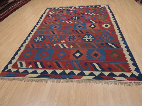 Kilim Brown Flat Woven 67 X 99 Area Rug 100-109980 Image 1