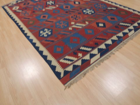 Kilim Brown Flat Woven 67 X 99 Area Rug 100-109980 Image 3