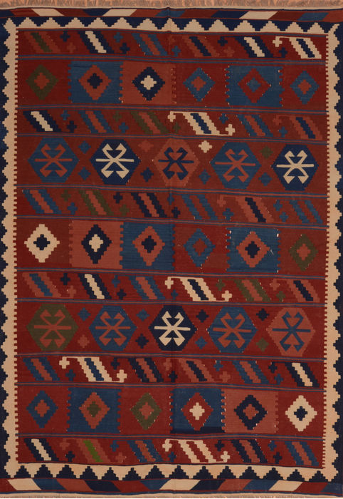 Kilim Brown Flat Woven 67 X 99 Area Rug 100-109980 Image 0