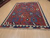 Kilim Brown Flat Woven 67 X 99 Area Rug 100-109980 Thumb 1