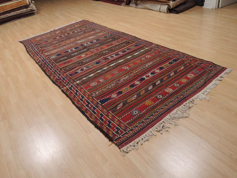 Kilim Red Runner Flat Woven 50 X 109 Area Rug 100-109985 Image 3