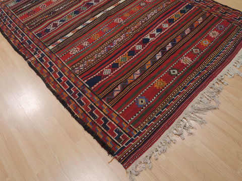 Kilim Red Runner Flat Woven 50 X 109 Area Rug 100-109985 Image 4