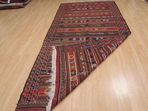 Kilim Red Runner Flat Woven 50 X 109 Area Rug 100-109985 Image 8