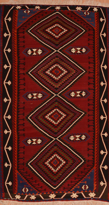 Kilim Red Flat Woven 59 X 101 Area Rug 100-109986 Image 0