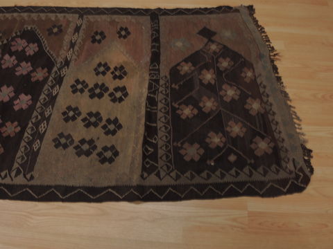 Kilim Brown Runner Flat Woven 310 X 96 Area Rug 100-109988 Image 8