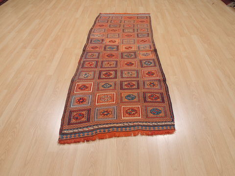 Kilim Red Runner Flat Woven 30 X 611 Area Rug 100-109992 Image 1